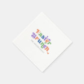Osterbrunch - farbenfrohe Retro-Typografie Serviette (Ecke)