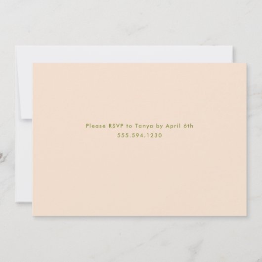 Osterbrunch floral Spring Bouquet Einladung (Rückseite)