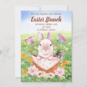Osterbrunch-Häschen Einladung (Vorderseite)
