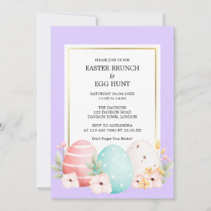 Osterbrunch mit Wasserfarben & Ostereiersuche Einladung