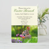 Osterbrunch mit Wild Rabbit Holiday Einladung (Stehend Vorderseite)