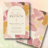 Osterbrunch Modernes rosa Blumenkreuz Christlich Einladung