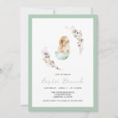 Osterbrunch Niedlich Bunny Einladung (Vorderseite)