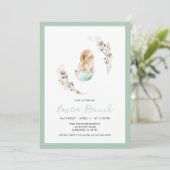 Osterbrunch Niedlich Bunny Einladung (Stehend Vorderseite)