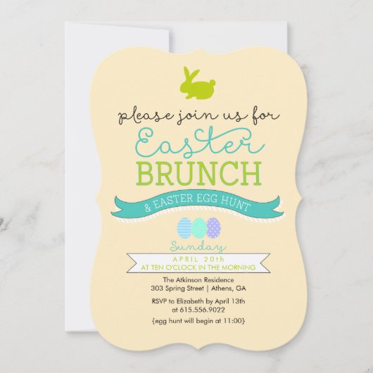 Osterbrunch & Ostereier - Einladung (Vorderseite)