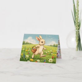 Osterbrunch & Ostereiersuche Frühlingswiese Hase Einladung