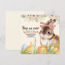 Osterbrunch & Ostereiersuche Wasserfarben-Hase mit