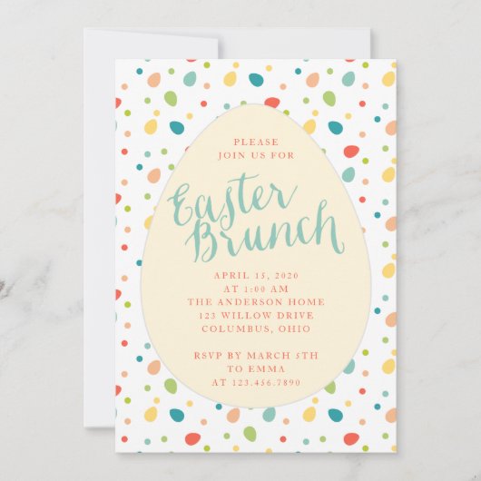 Osterbrunch-Party Einladung (Vorderseite)