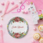 Osterbrunch Rustikale Rose Eier Kranz Blüte Pappteller (Party)