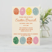 Osterbrunch Ukrainisches Pysanky Eggs Party Einladung (Stehend Vorderseite)