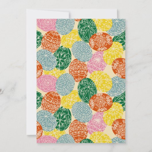 Osterbrunch Ukrainisches Pysanky Eggs Party Einladung (Rückseite)