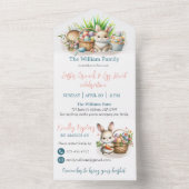 Osterbrunch und Eierjagd All In One Einladung (Innen Boden)