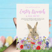 Osterbrunch und Eierjagd Boho Bunny Floral Einladung