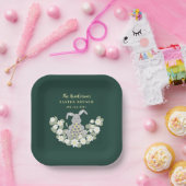 Osterbrunch und Eierjagd Bunny Floral Pappteller (Party)