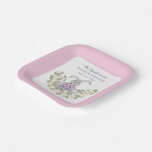 Osterbrunch und Eierjagd Bunny Floral Pink Pappteller (Gewinkelt)