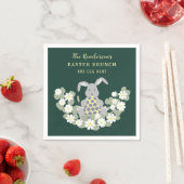 Osterbrunch und Eierjagd Bunny Floral Serviette (Beispiel)
