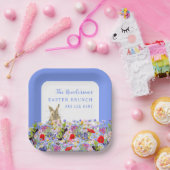 Osterbrunch und Eierjagd Bunny Spring Floral Pappteller (Party)