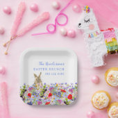 Osterbrunch und Eierjagd Bunny Spring Floral Pappteller (Party)