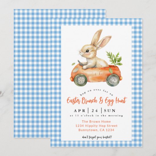 Osterbrunch und Eierjagd Einladung (Vorne/Hinten)