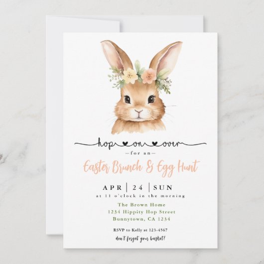 Osterbrunch und Eierjagd Einladung (Vorderseite)