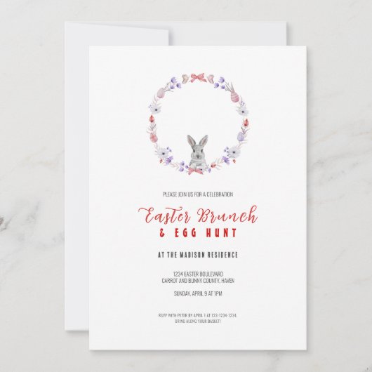 Osterbrunch und Eierjagd Einladung (Vorderseite)