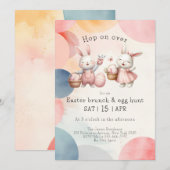 Osterbrunch und Eierjagd Einladung (Vorne/Hinten)