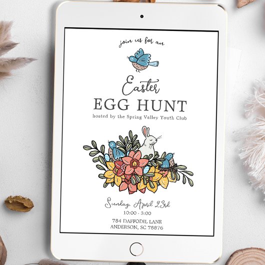 Osterbrunch und Eierjagd Niedliches Florentiner Os Einladung