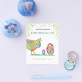 Osterbrunch und Eierjagd Party Aquarell Flyer (Einzeln)