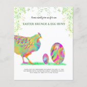 Osterbrunch und Eierjagd Party Aquarell Flyer (Vorne)