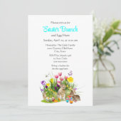 Osterbrunch und Eierjagd Urlaub Einladung (Stehend Vorderseite)