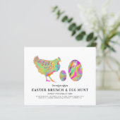 Osterbrunch und Eierjagd Wasserfarben Budget (Stehend Vorderseite)