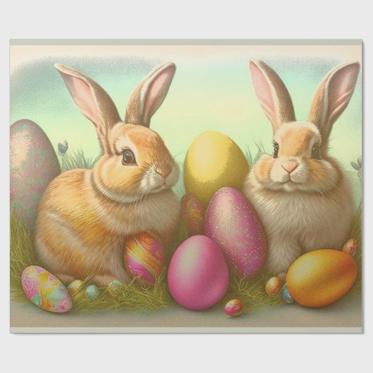 Osterbrunnen auf der Grassammlung Geschenkpapier (Flach)