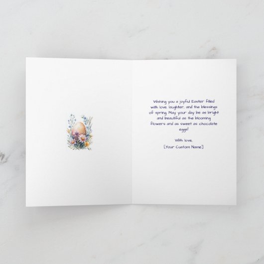 Osterbrunnen und Osterbrunnen Feiertagskarte (Innenseite)