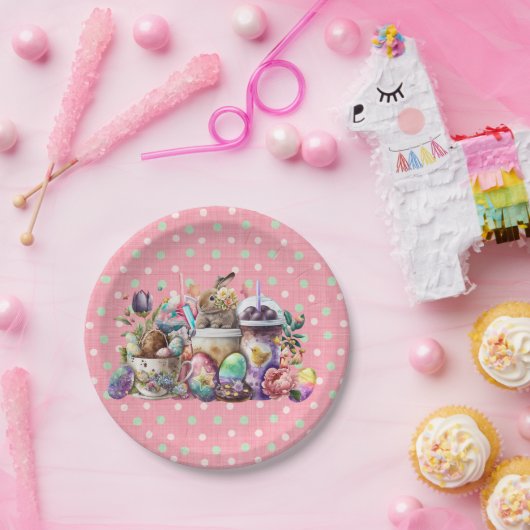 Osterbrunnenkaffee Pappteller (Party)