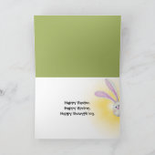 Osterbrunnens mit Daffodien Karte (Innenseite)