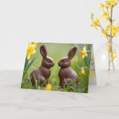 Osterbrunnens mit Daffodien Karte (Gelbe Blume)