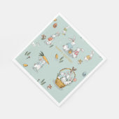 Osterbrunnens Muster Ei und Karotten Jagd Custom Serviette (Ecke)