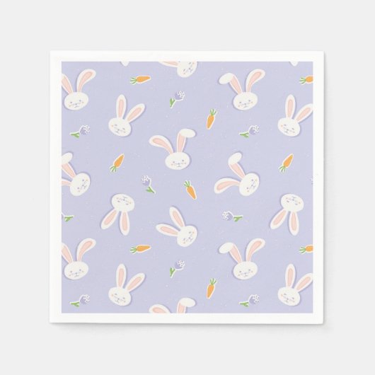 Osterbrunnens und Karrots Lavendel Frühling Serviette (Vorderseite)