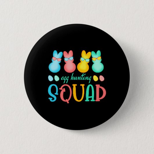 Osterbrunnes Ei Junting Squad Girls Boys Happy Button (Vorderseite)