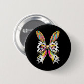 Osterbsonnige Rabbit Coquette Bow Happy OsterGirl Button (Vorne & Hinten)