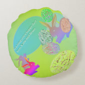 Osterbsonniger Eier Rundkissen Rundes Kissen (Rückseite)