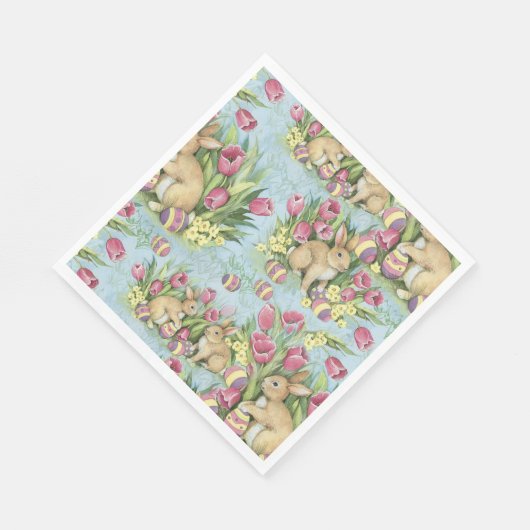 Osterbünen im Garten w Tulips 2 Größe Serviette (Ecke)