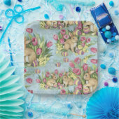 Osterbünen im Garten w Tulpen Pappteller (Party)