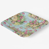 Osterbünen im Garten w Tulpen Pappteller (Gewinkelt)