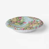 Osterbünen im Garten w Tulpen Pappteller (Gewinkelt)