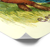 Osterbünen in Vintagen Ostern von Gras Poster (Ecke)