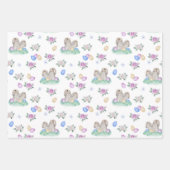 Osterbünen und Blume Geschenkpapier Set (Vorderseite)