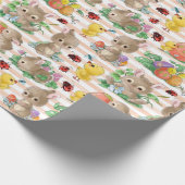 Osterbünen und -küken geschenkpapier (Ecke)