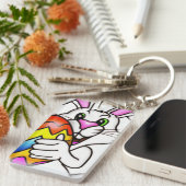 OSTERBUNNE MIT FARBIGEM OSTEREIER SCHLÜSSELANHÄNGER (Vorderseite rechts)