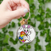 OSTERBUNNE MIT FARBIGEM OSTEREIER SCHLÜSSELANHÄNGER (Hand)